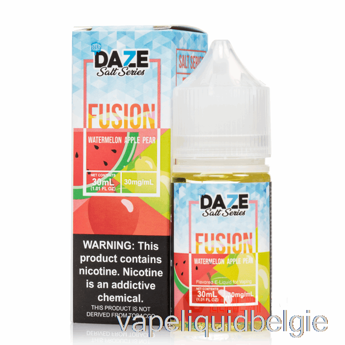 Vape Vloeistof Ijswatermeloen Appel Peer - 7 Daze Fusiezouten - 30ml 30mg